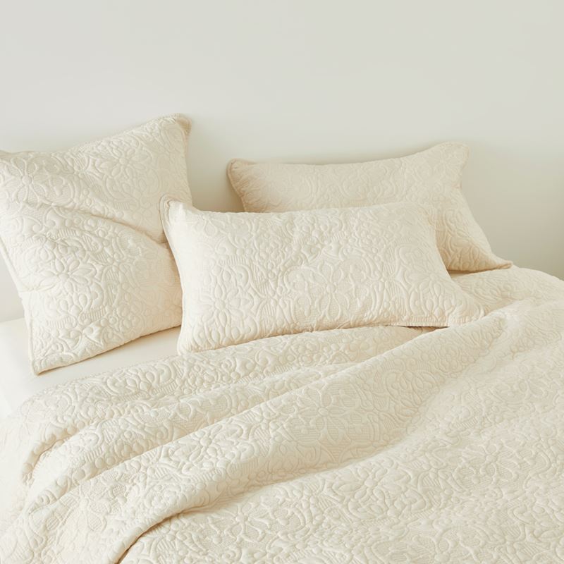 Chloe Ivory Quilted Pillowcases