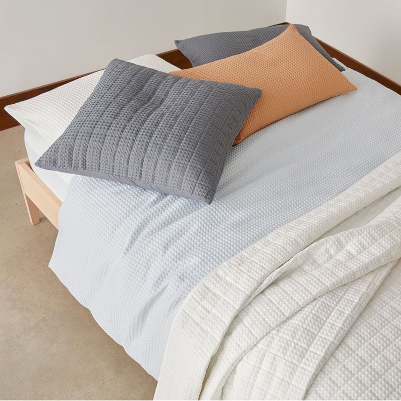 Windsor Waffle Charcoal Quilted Coverlet Set + Separates