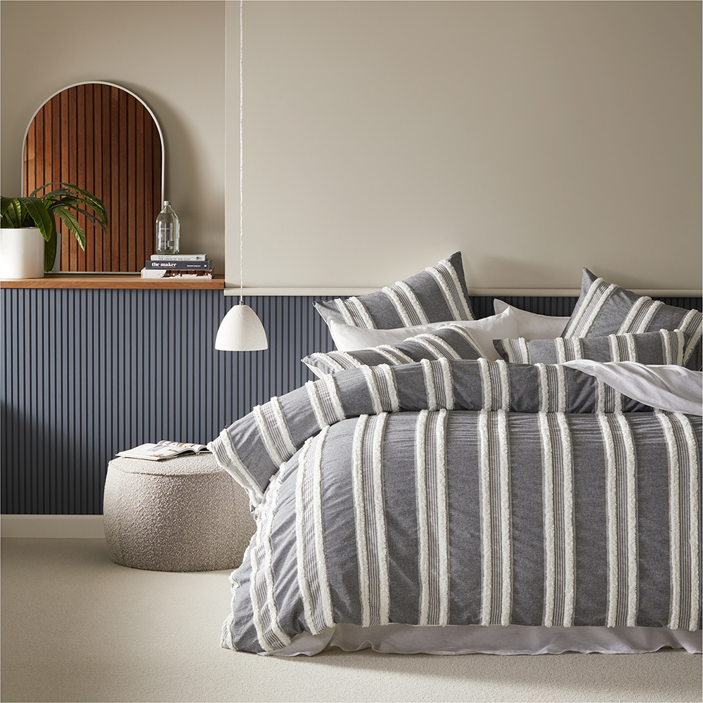 Taylor Grey Tufted Quilt Cover Separates