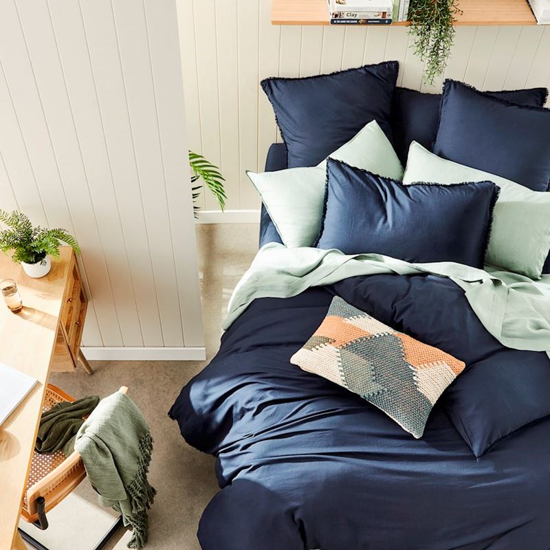 Bamboo Linen Navy Quilt Cover Separates