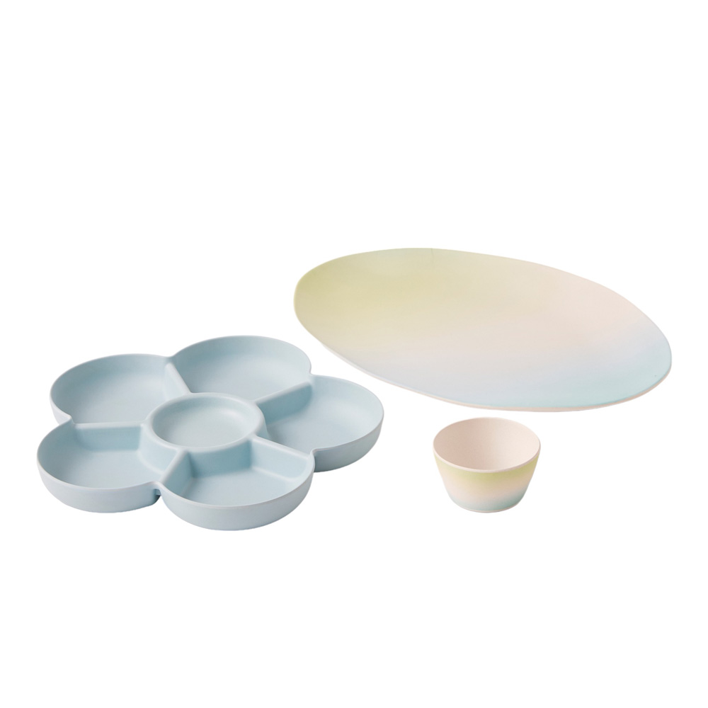 Ombre Ocean Bamboo Servingware