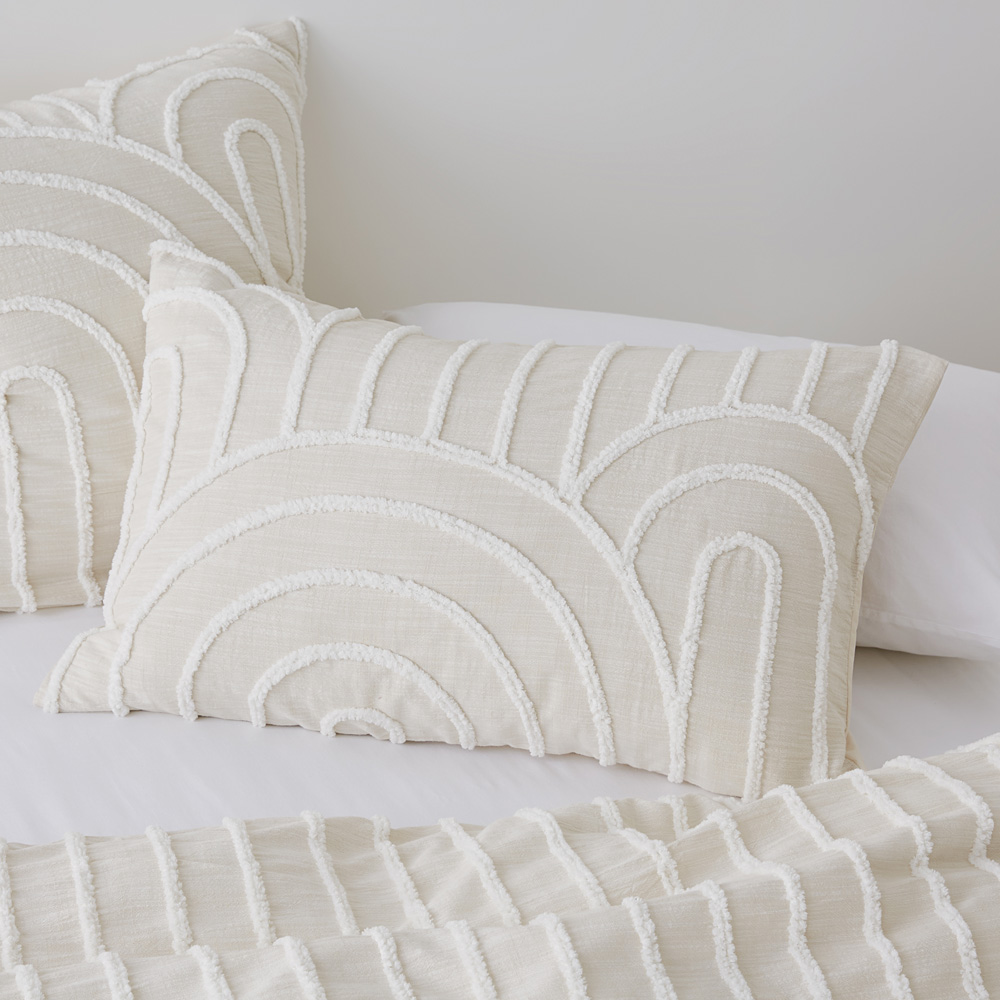 Archie Tufted Macadamia Pillowcases