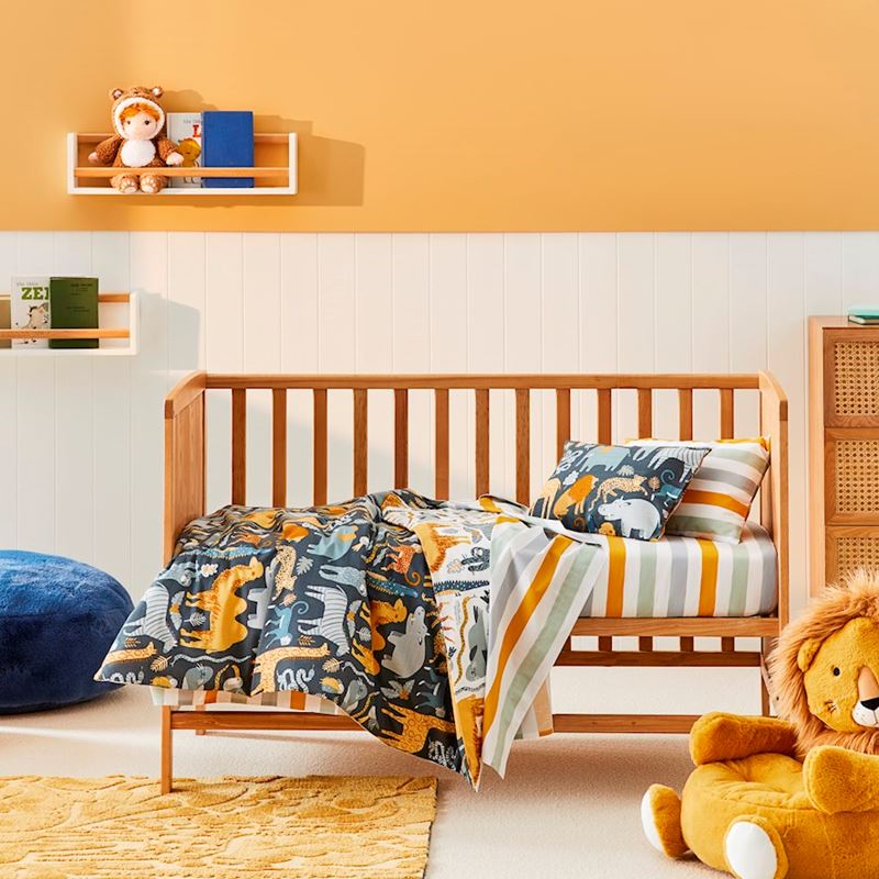 Jungle Giants Midnight Quilt Cover Set