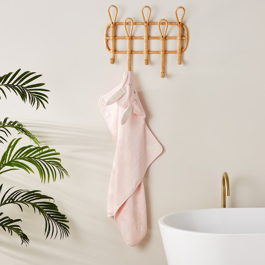 Bunny Pink Hooded Towel