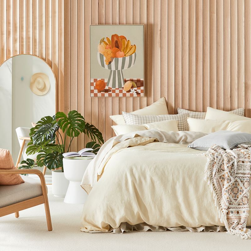 Vintage Washed Linen Vanilla Pillowcases