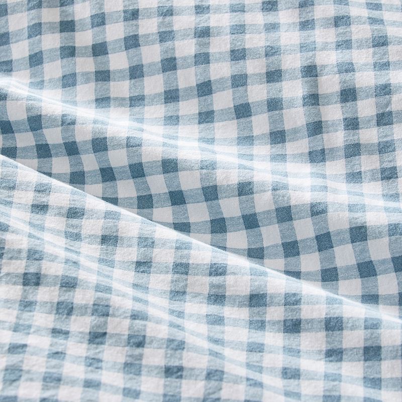 Aston Chambray Quilted Blue Quilt Cover Set