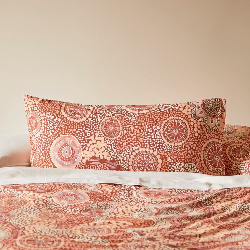 Cungelella Bilabila Coral Sunset Quilt Cover Set + Separates