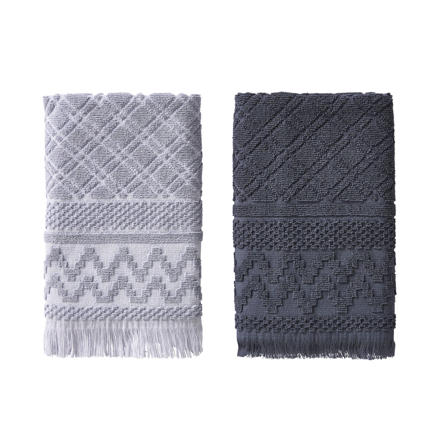 Turin Steel Blue Tea Towel 2 Pack