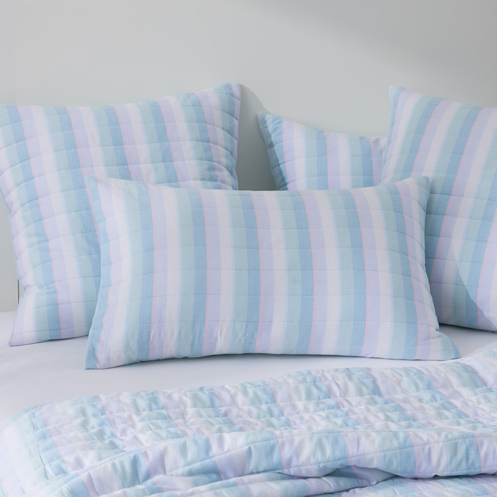 Cheerful Stripe Sorbet Quilted Pillowcases