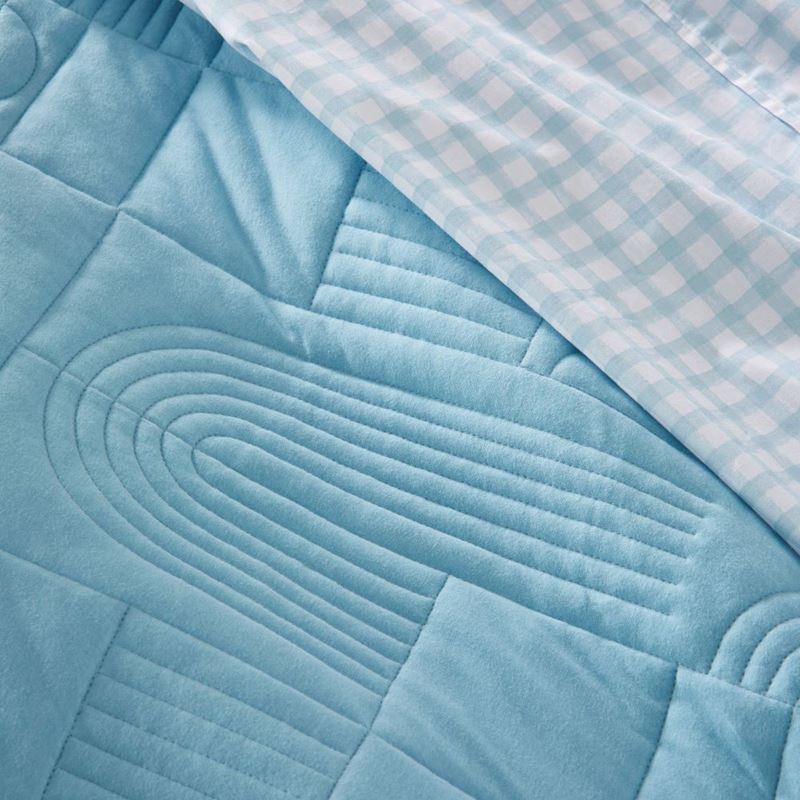 Marlowe Sky Blue Quilted Jersey Quilt Cover Set
