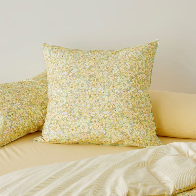 Leila Lemon Drop Floral Quilt Cover Set + Separates
