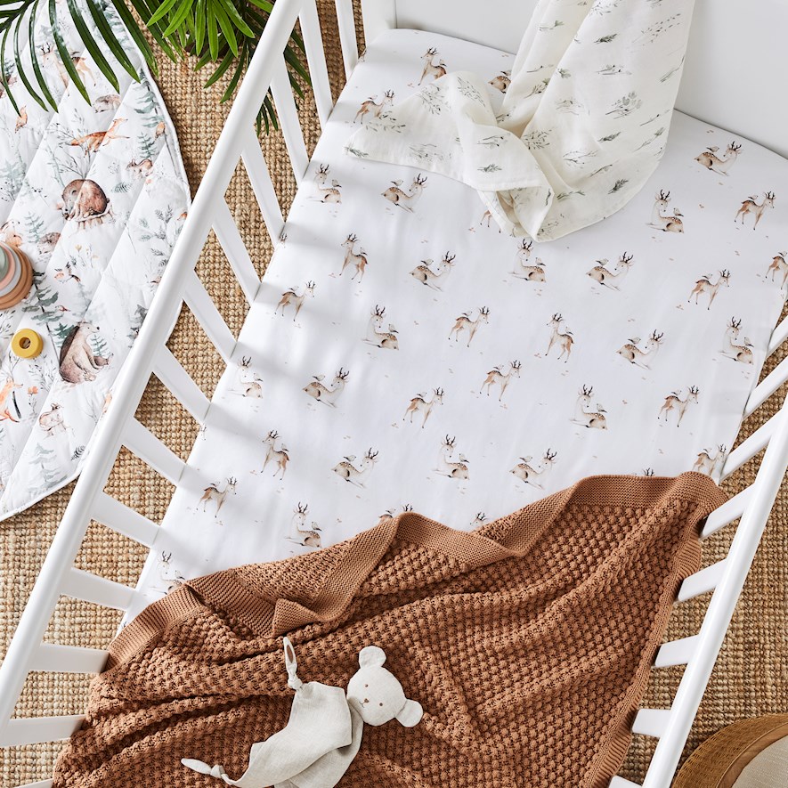 Wild Wonders White Fitted Sheet Set Pack of 2