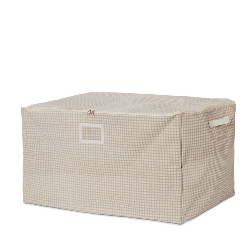 Natural Gingham Storage Bags