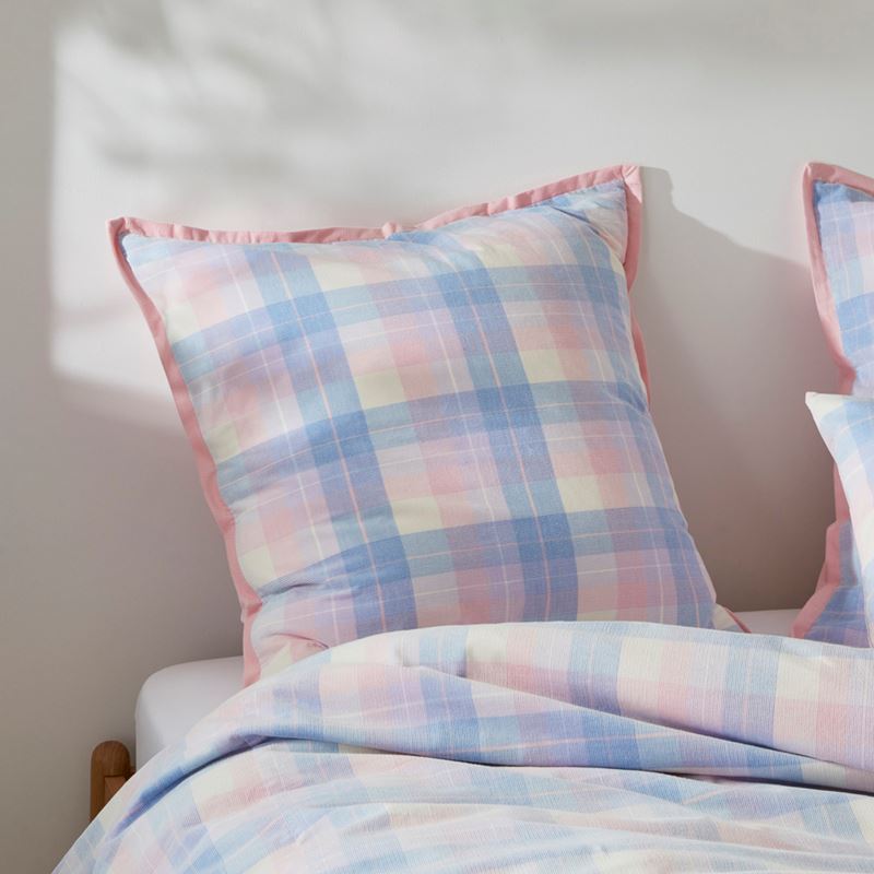 Rylee Blue Check Corduroy Quilt Cover Set + Separates