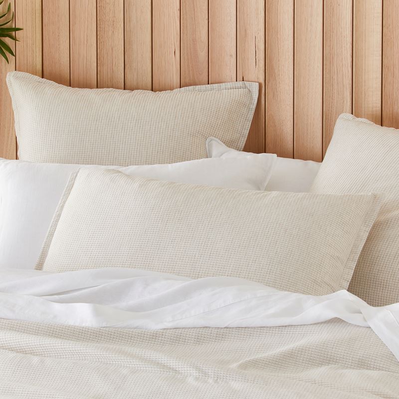 Berlin Waffle Natural Marle Quilt Cover Set + Separates