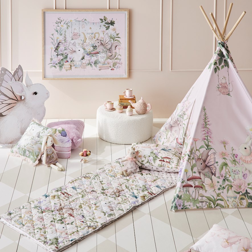 Fleur Harris Garden Party Pink Sleeping Bag