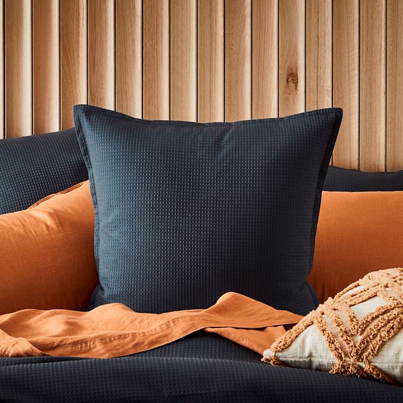 Berlin Waffle Charcoal Quilt Cover Set + Separates