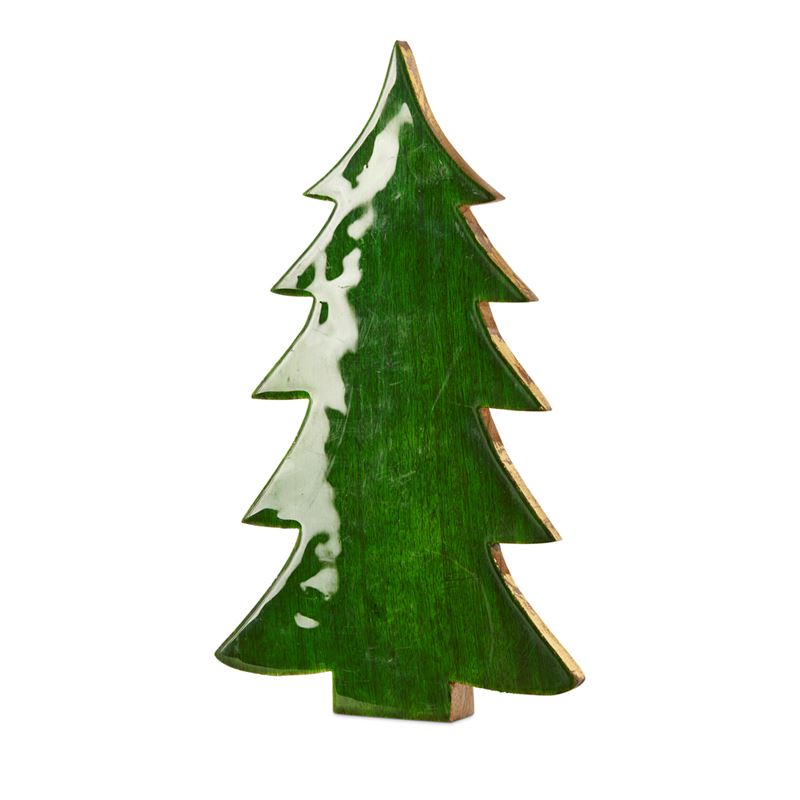 Enamel Green & Gold Timber Tree