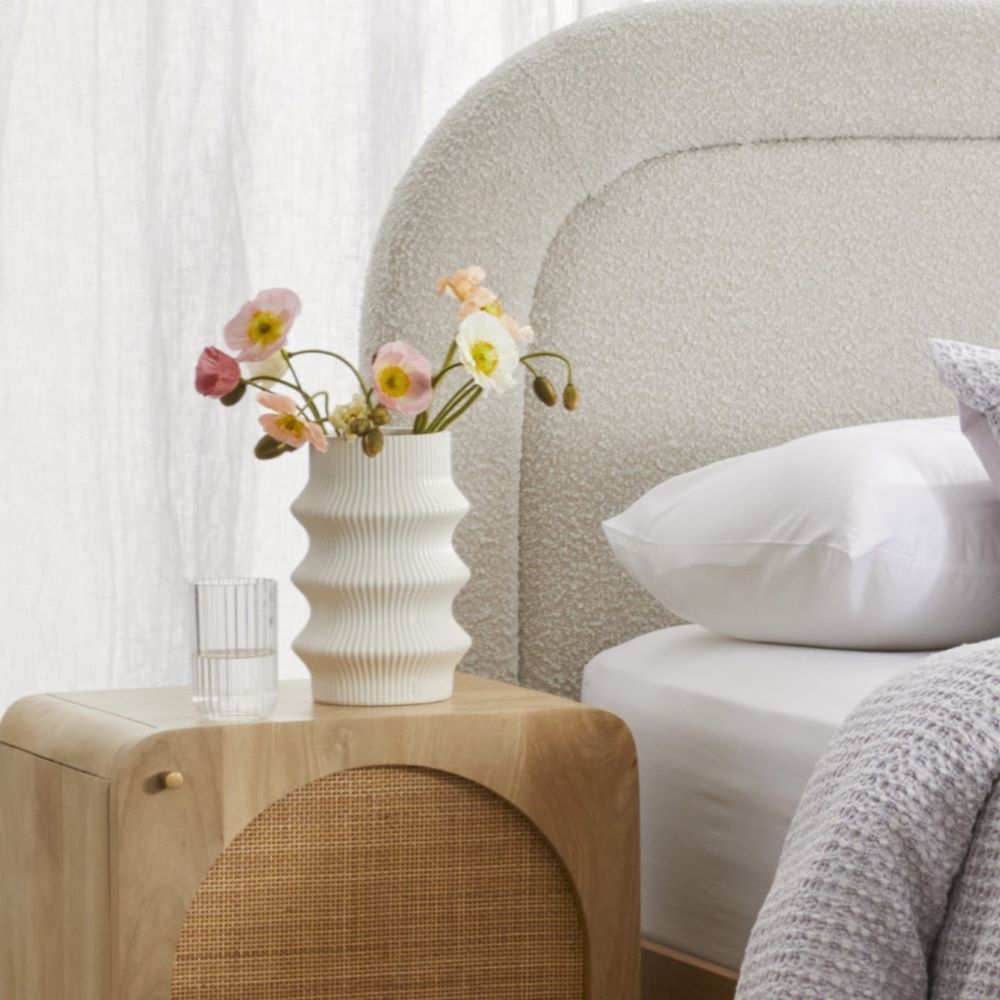 Citron White Ripple Vase