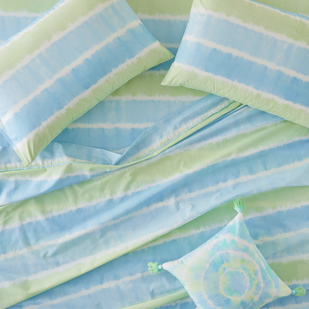 Zephyr Tie Dye Aqua Sheet Set