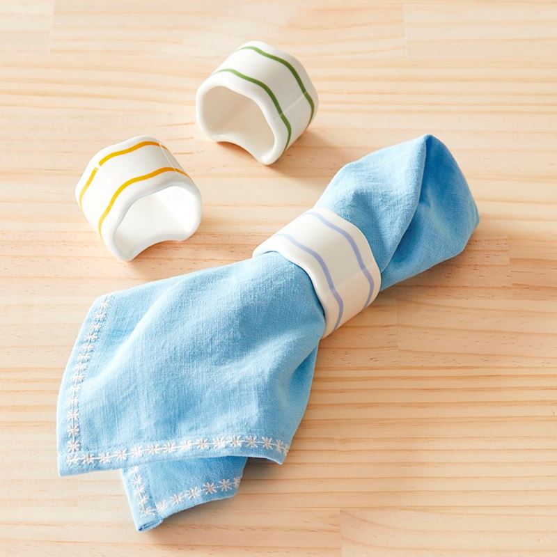 Sadie Cloud Blue Napkin Rings Pack of 4