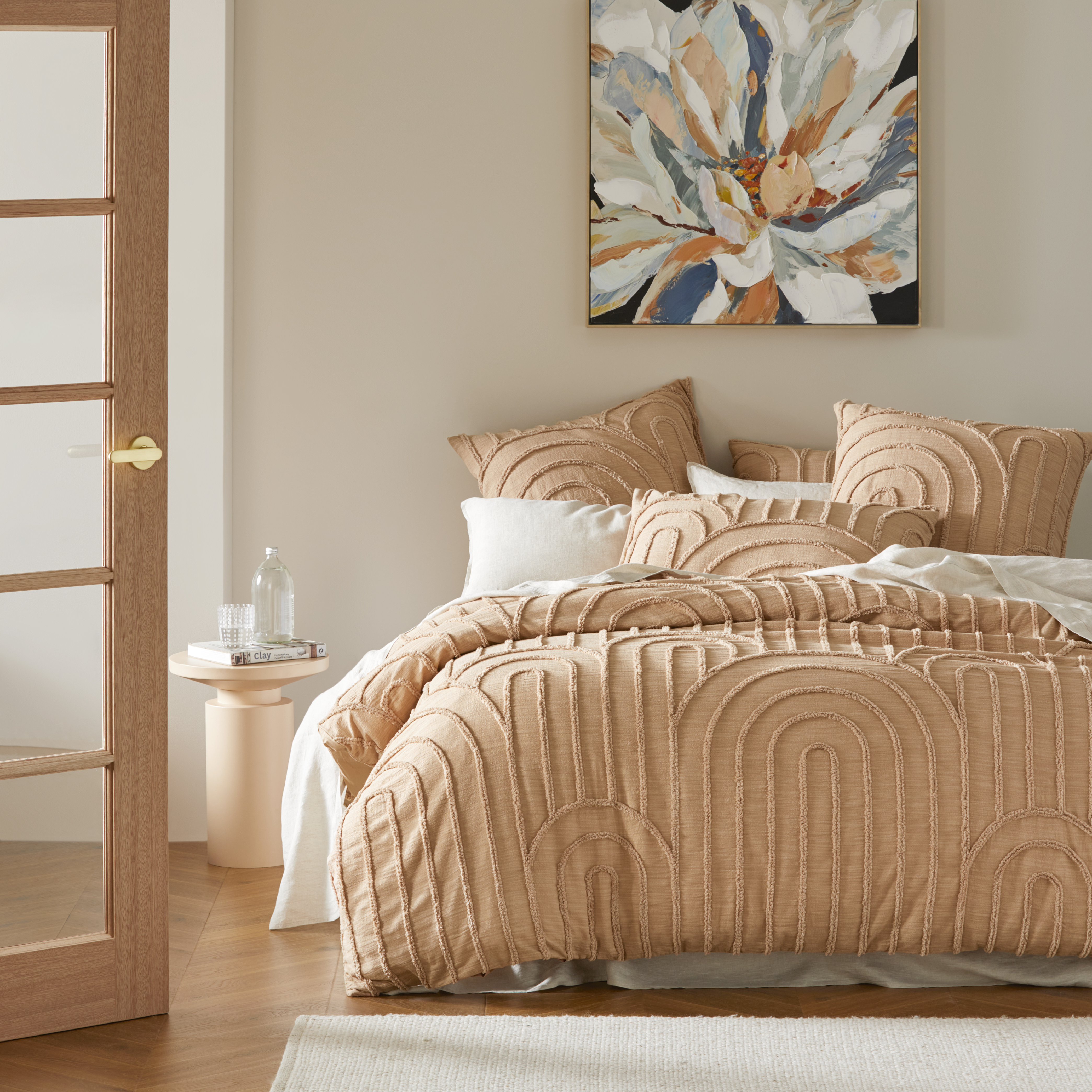 Archie Nougat Tufted Quilt Cover Separates