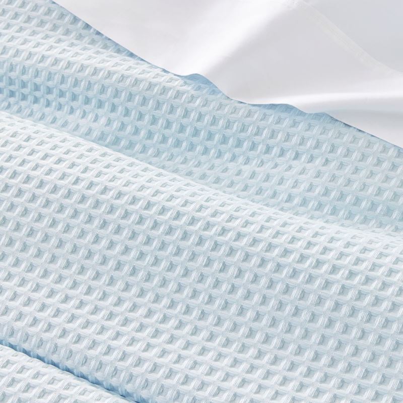 Windsor Waffle Blue Quilt Cover Set + Separates