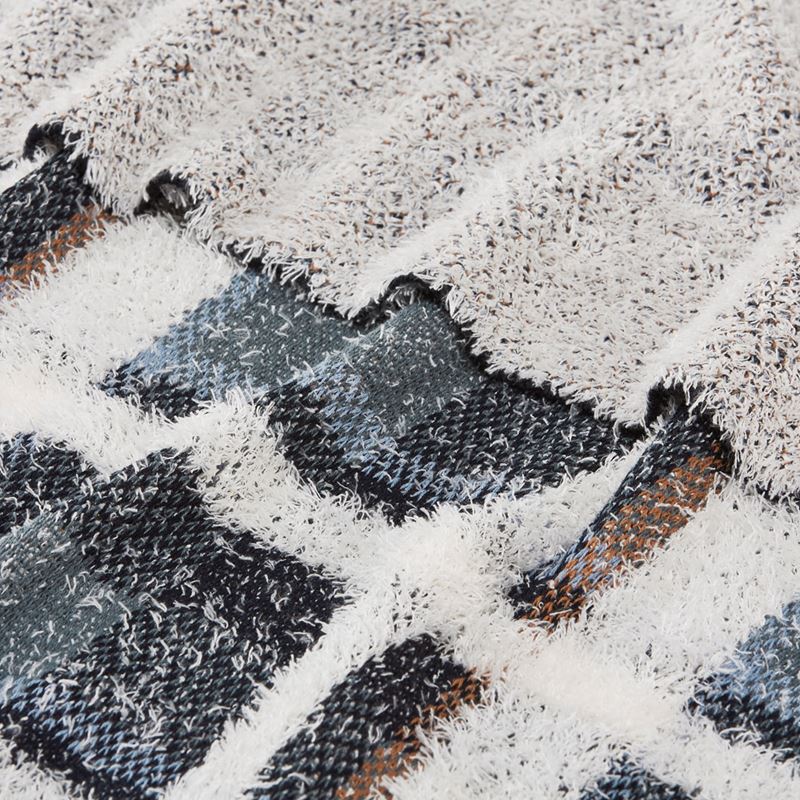 Cosy Stormy Check Knit Throw