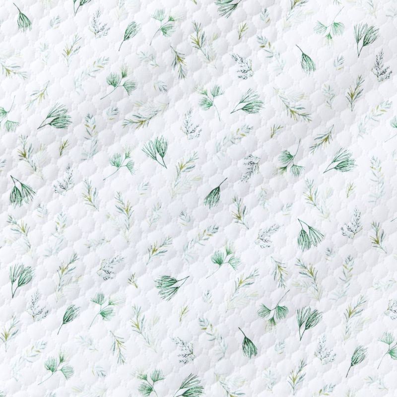 Jersey Olive Leaf Quilted Cot Quilt Cover Set