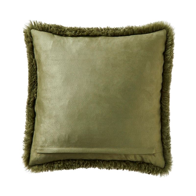 Shearling Forest Green Cushion