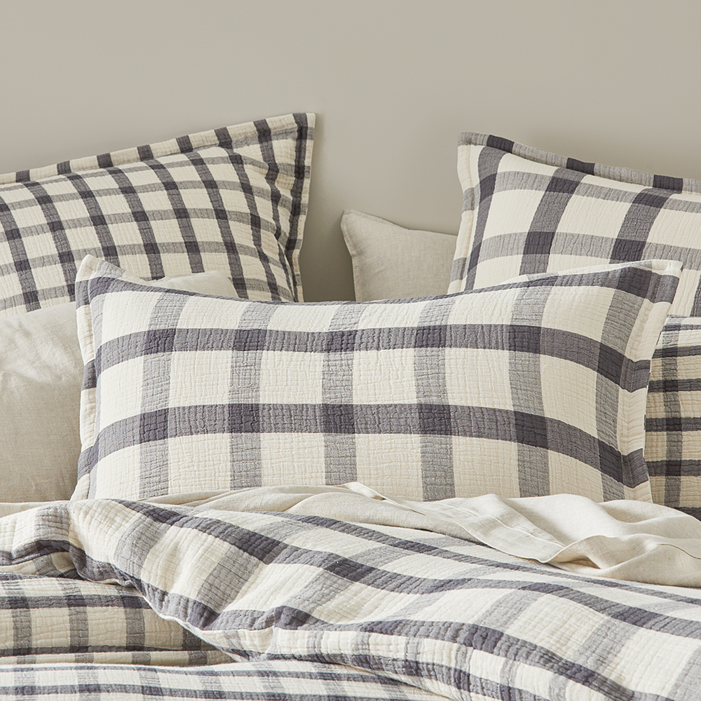 Chelsea Check Charcoal Pillowcases