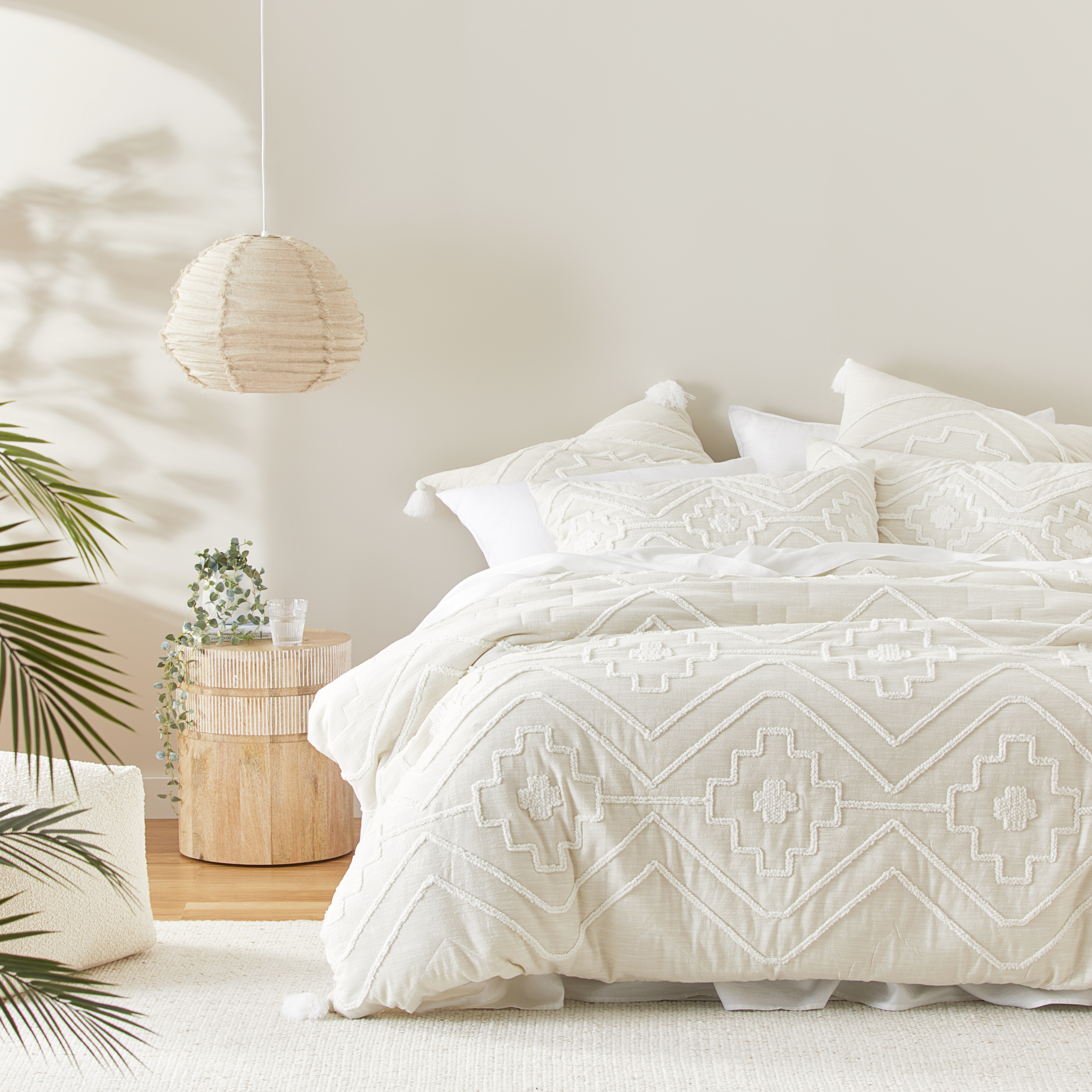 Oslo Tufted Natural Quilted Quilt Cover Separates