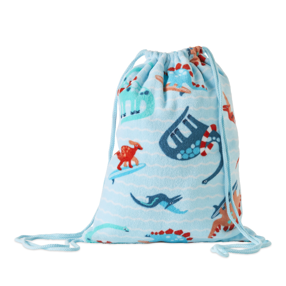 Kids Surfing Dinos Terry Beach Bag