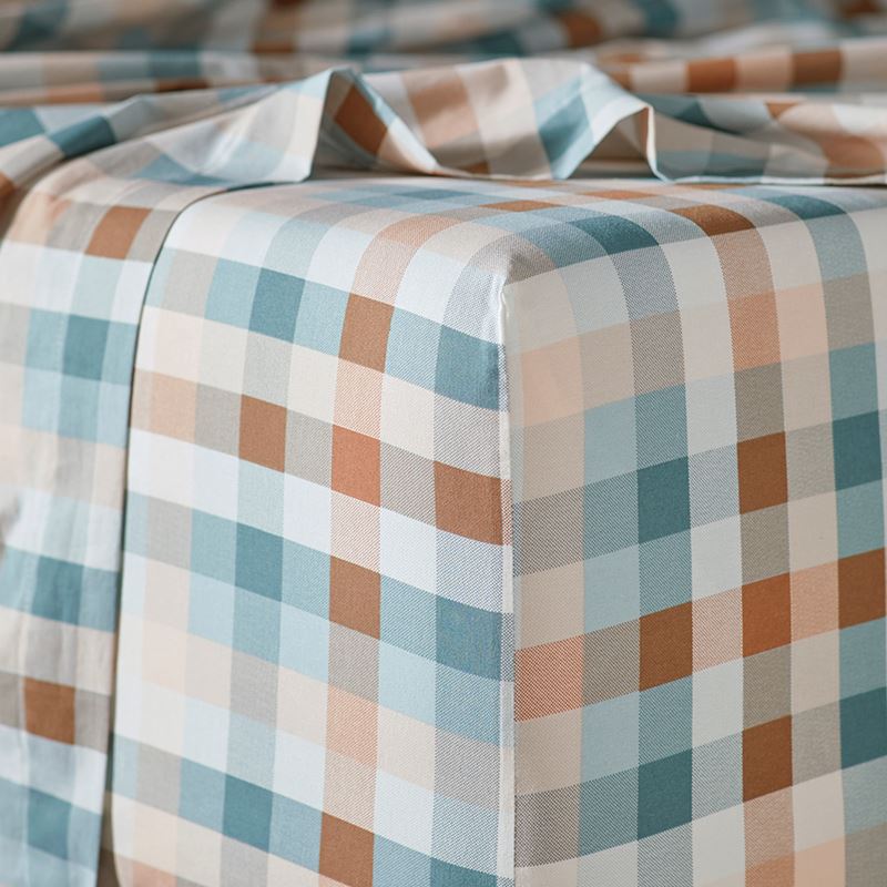 Dust Storm Petrol Check Printed Sheet Set