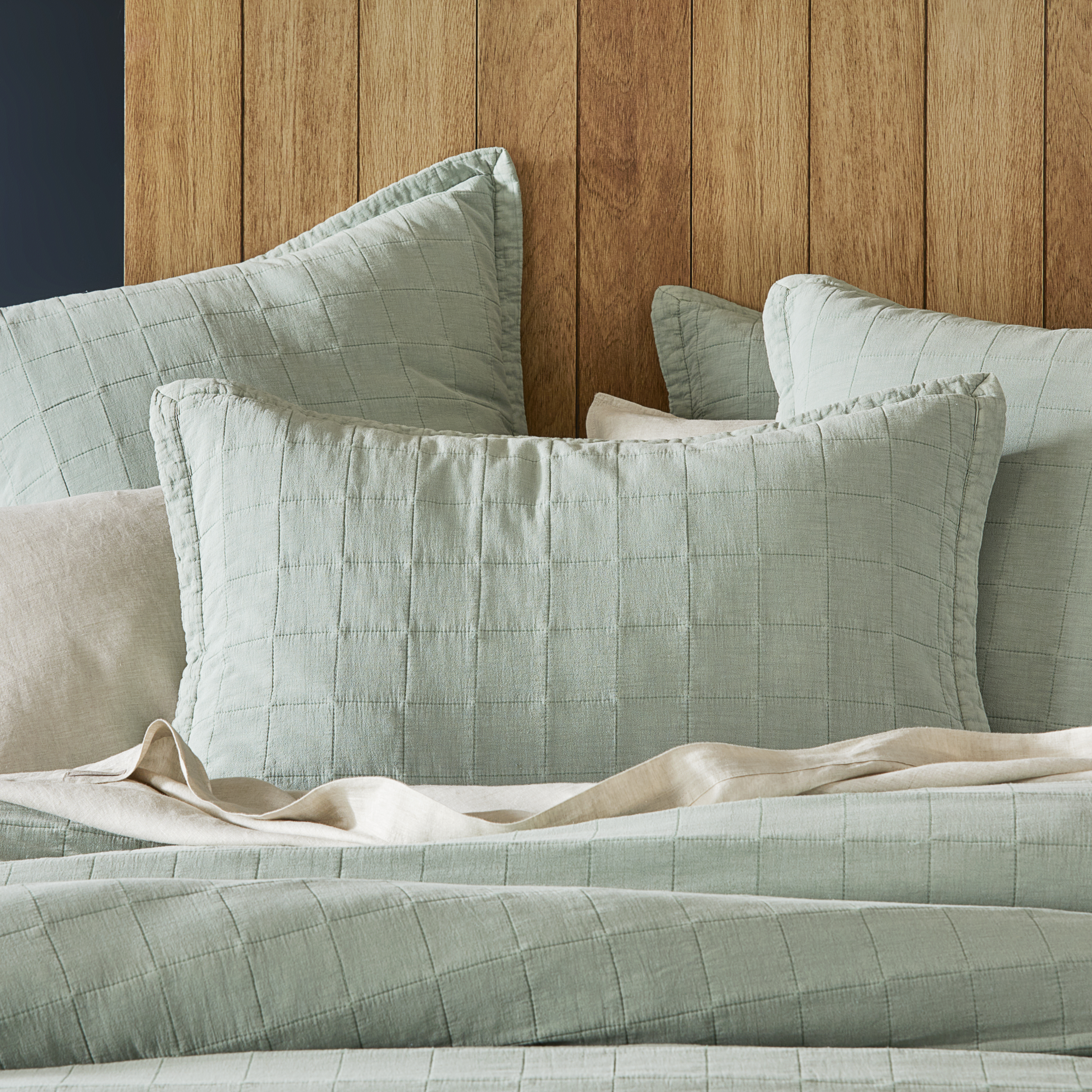 Mosman Eucalyptus Quilted Pillowcase