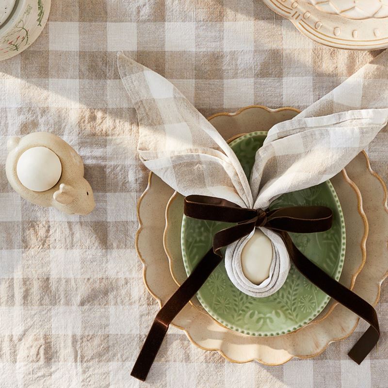 Vintage Green Bunny Servingware