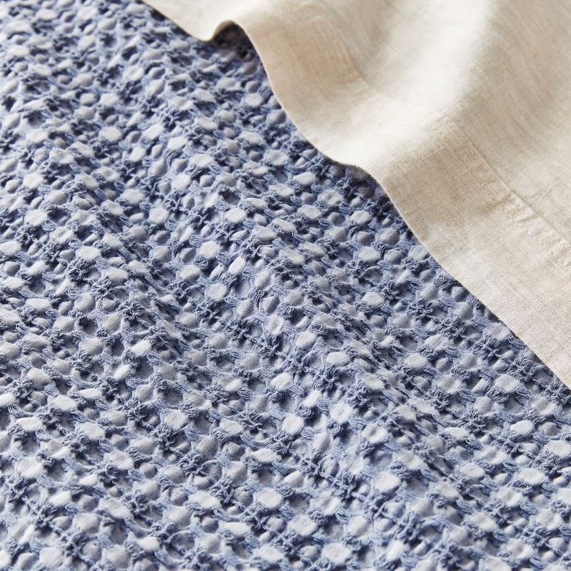 Ren Waffle Azure Blue Quilt Cover Separates