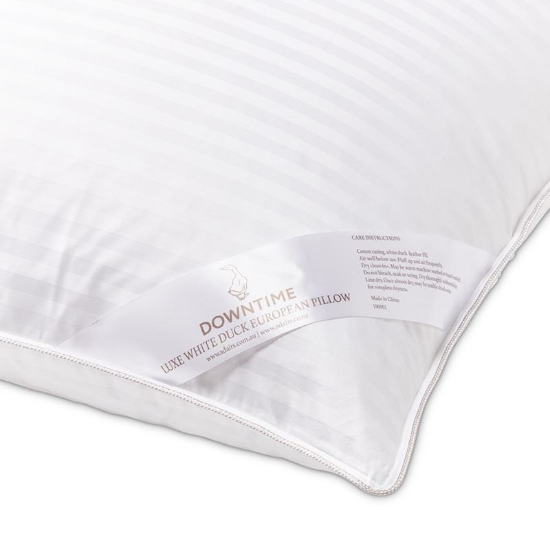 Luxe White Duck Down - European Pillow