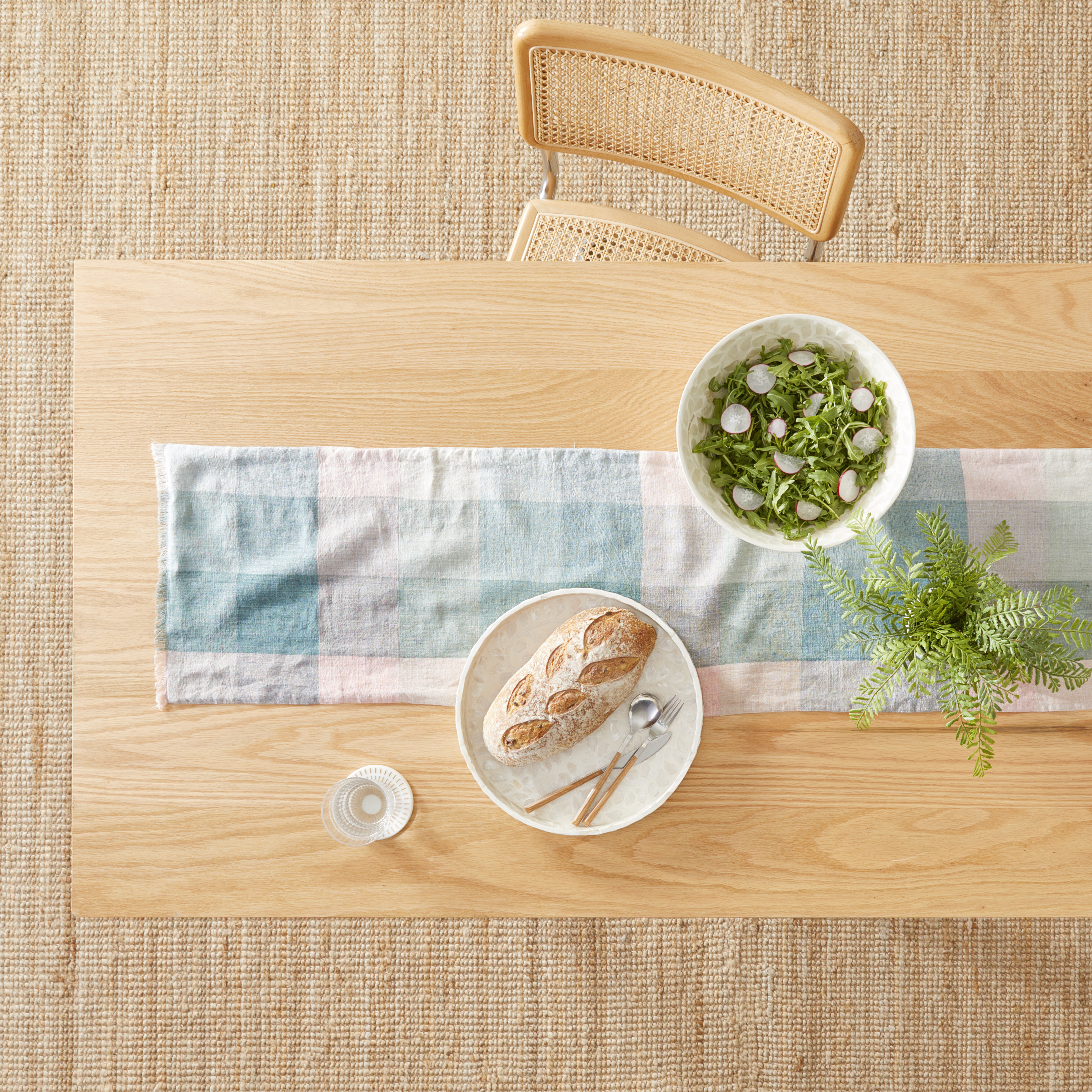 Rae Malmo Pink & Green Check Table Runner