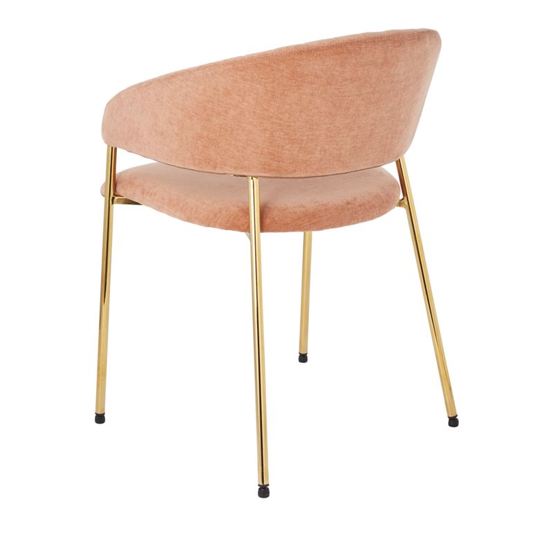 Shelby Rosewood & Gold Dining Chair Set of 2