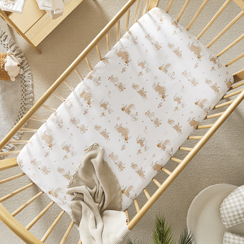 Little Bear & Friends Natural Jersey Fitted Sheets Pack of 2