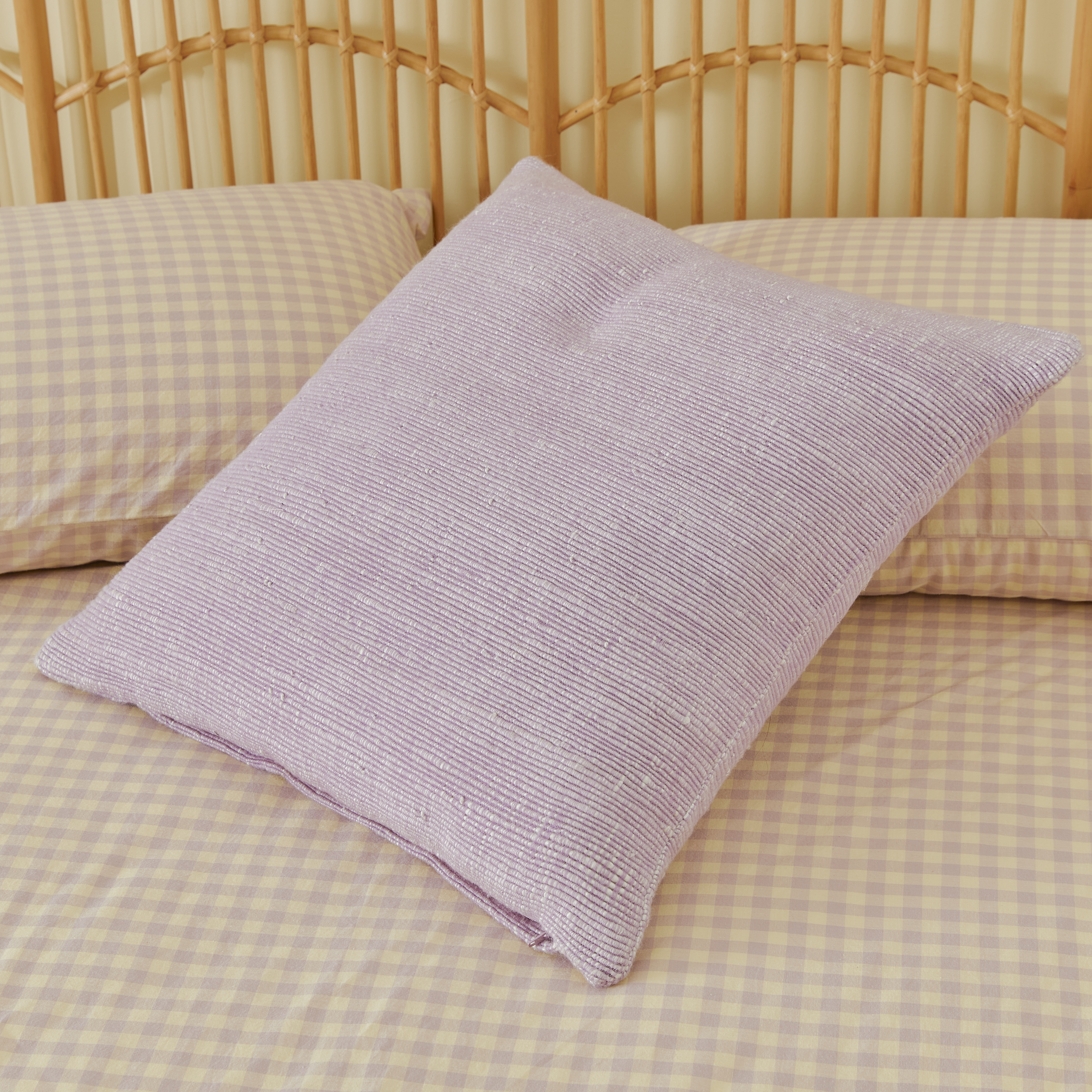 Caspian Purple & White Cushion