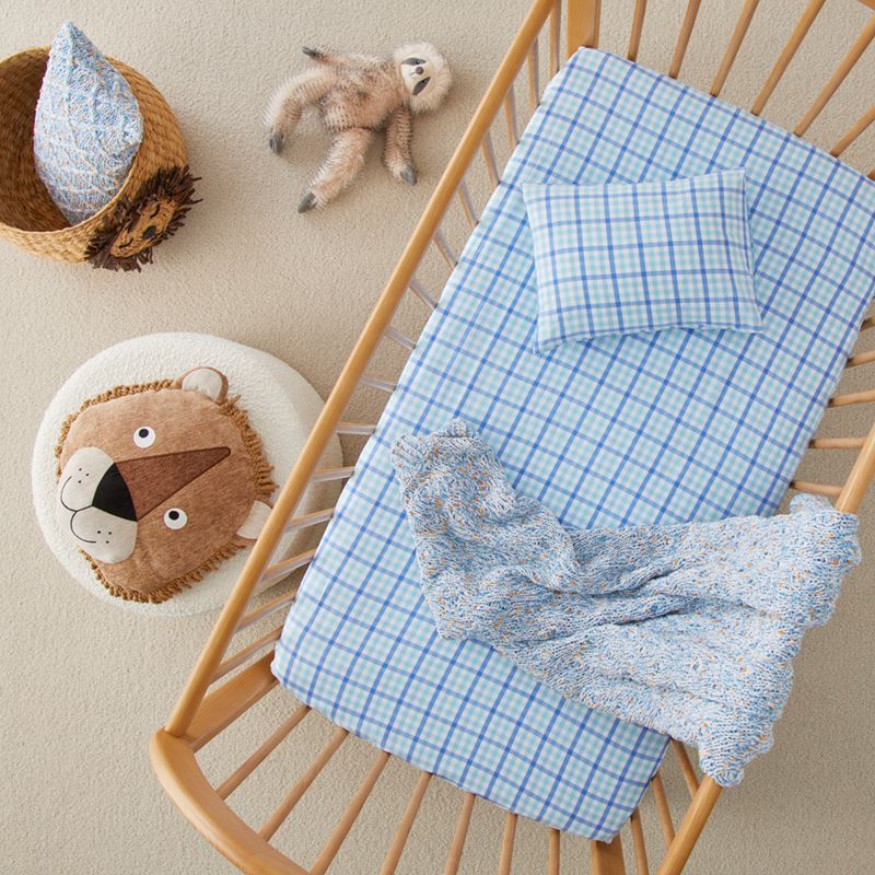 Ryder Yarn Dyed Ocean Gingham Fitted Sheet Set