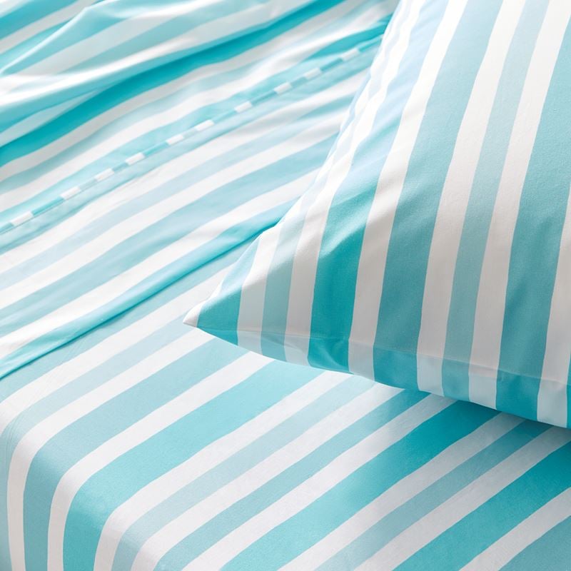 Sammy Stripe Aqua Sheet Set