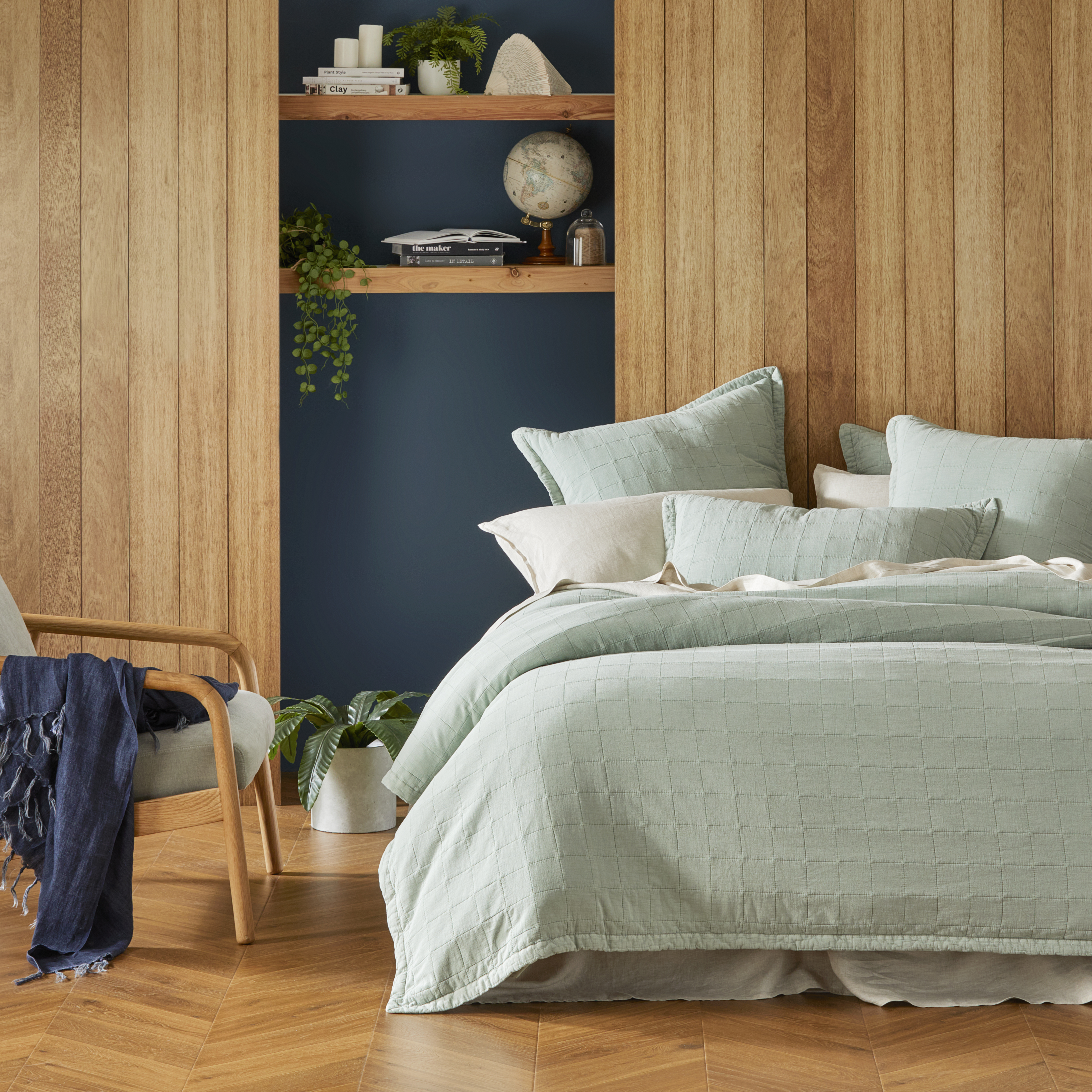 Mosman Eucalyptus Quilted Quilt Cover Separates