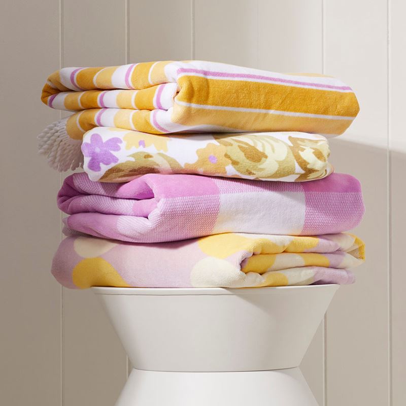 Byron Floral Lemon Sand Free Beach Towel
