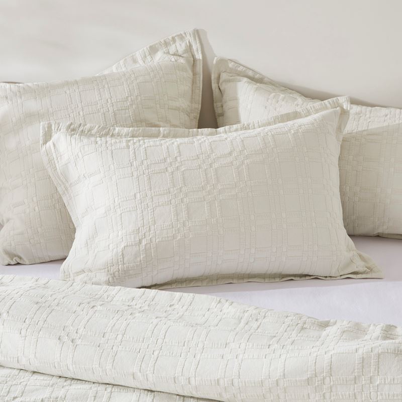 Portland Matelasse Oat Marle Quilt Cover Separates