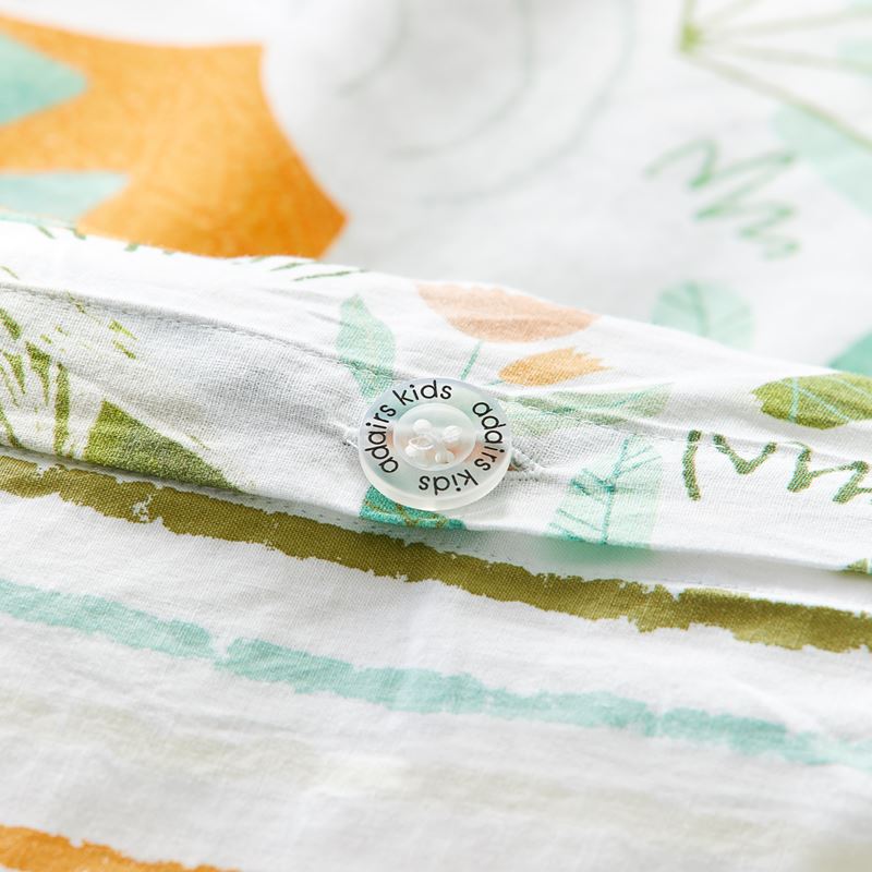 Stonewashed Dino Safari Green Quilt Cover Set