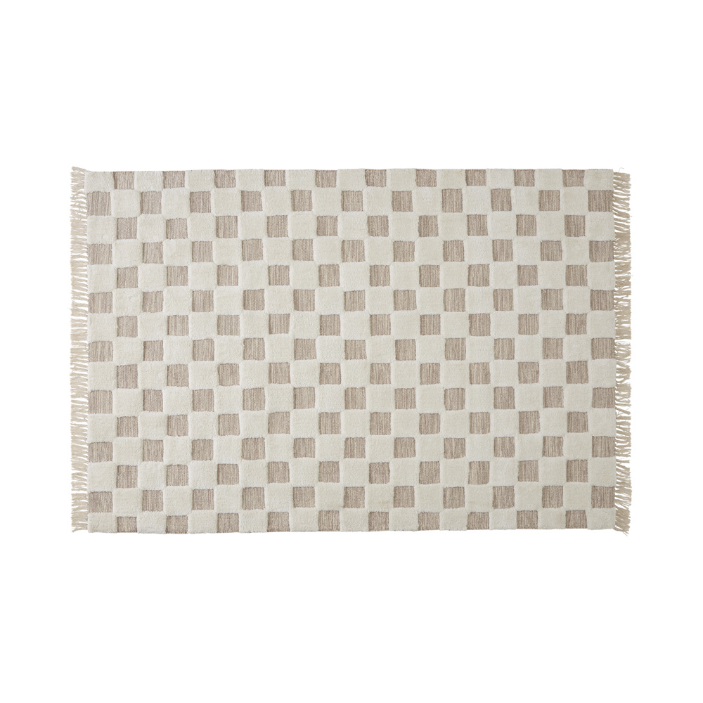 Archie Natural & Ivory Check Rug