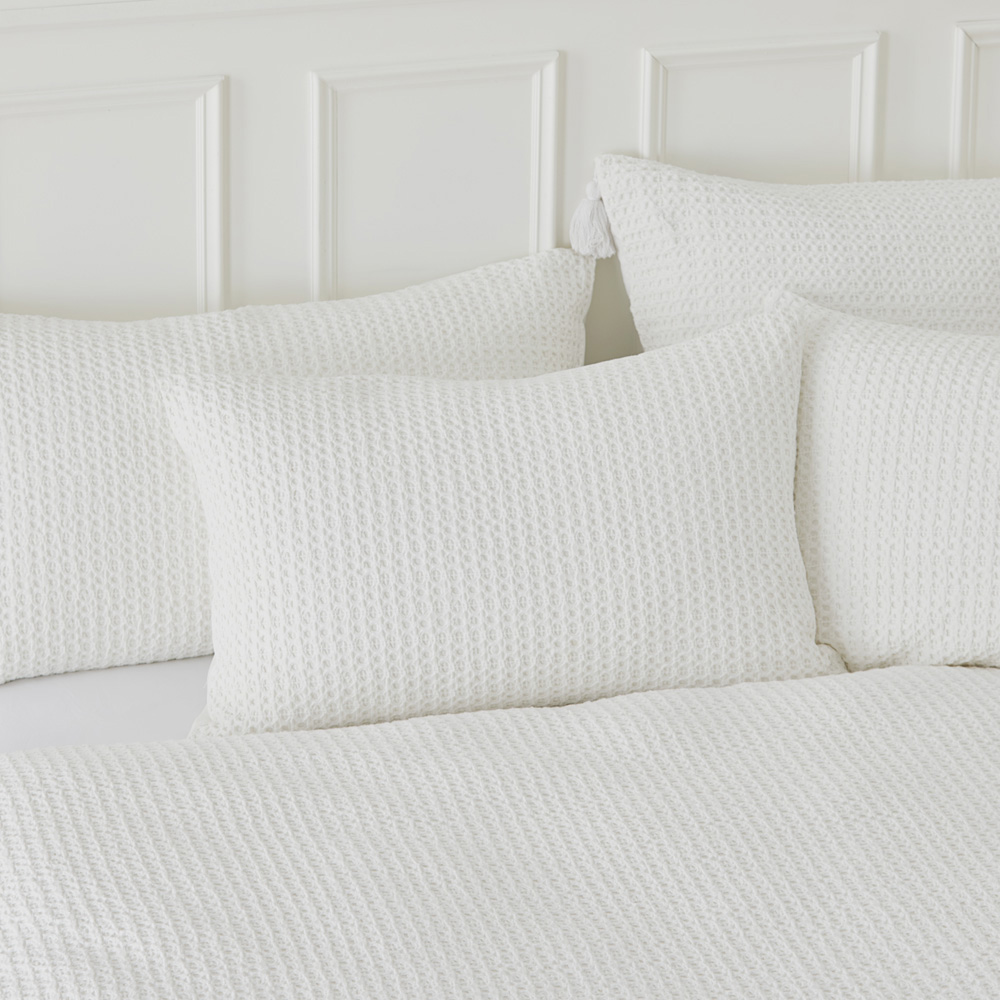 Ren Waffle White Pillowcases